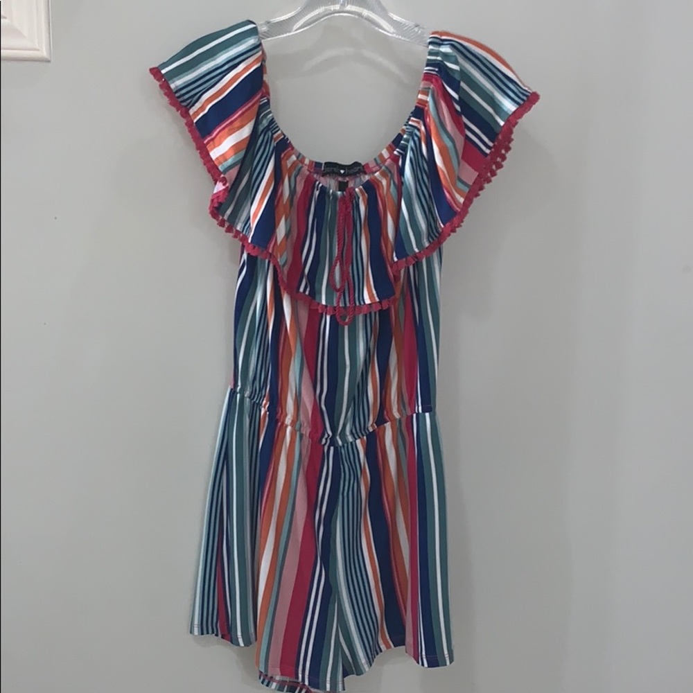 COPY - ⚡️3/$20⚡️Romper-Multi Colored Striped!